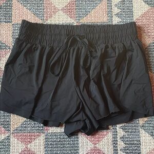 Black flutter shorts